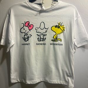 Zara Kids White T-Shirt with Cartoon Characters